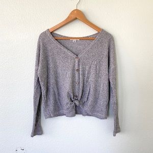 Grey long sleeve shirt